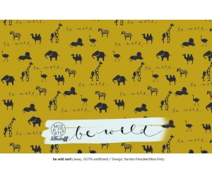 Bio Jersey Lillestoff - Be wild senf